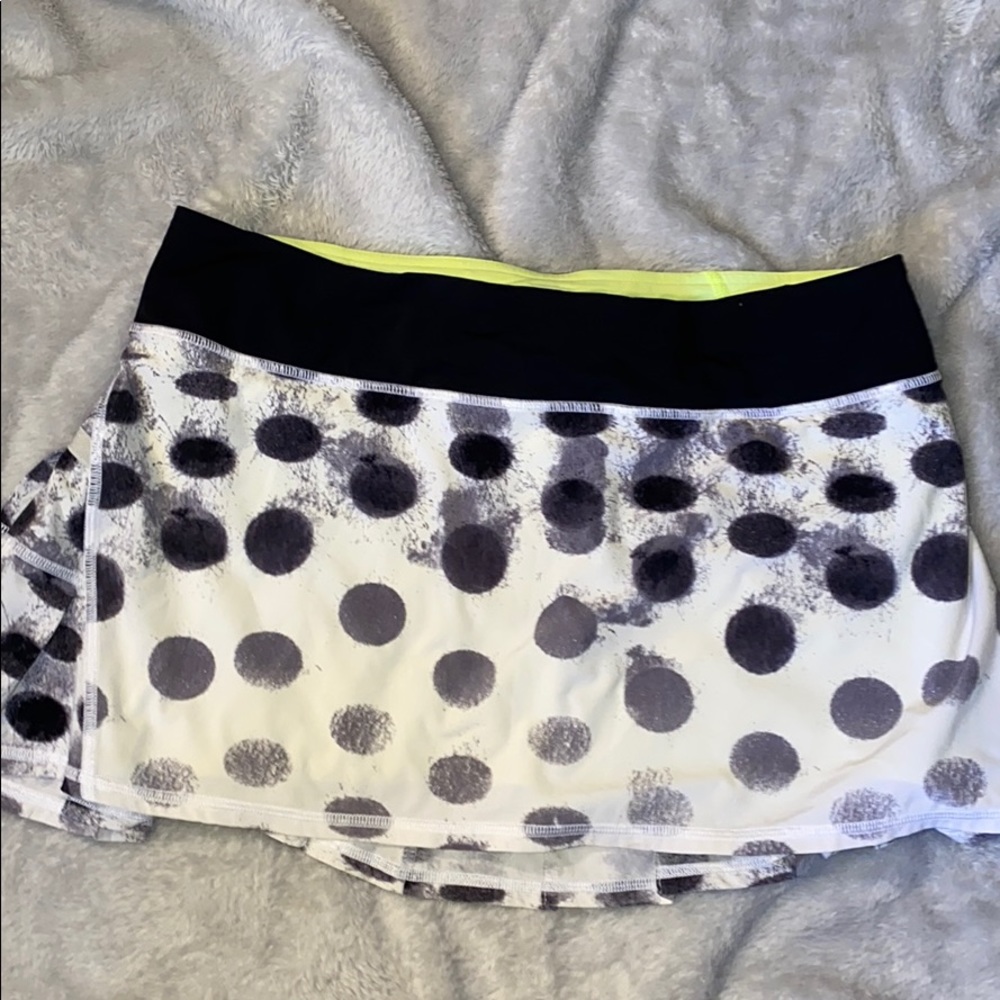 Polka Dot and Neon Green Lululemon Skirt